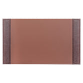 Brown Crocodile Embossed Leather Desk Pad, 34 x 20